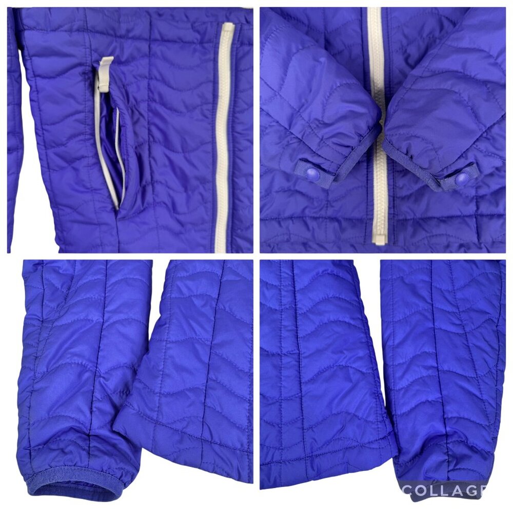 The North Face TNF Womens Quilted Jacket Purple XS Nylon Lightweight Full Zip - Picture 4 of 16